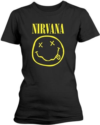 Nirvana Tričko Happy Face Logo Black L