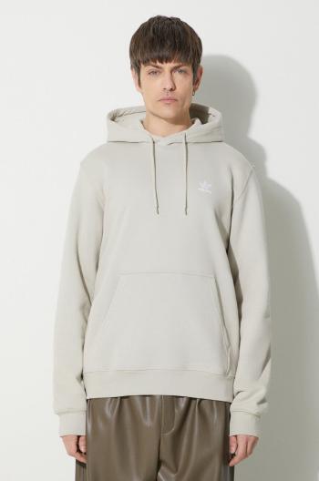 Mikina adidas Originals Trefoil Essentials Hoody pánska, béžová farba, s kapucňou, s nášivkou, IR7785