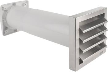 Wallair N37813 energeticky úsporný nástenný ventilátor  nerezová ocel, plast Vhodný pre trubice s Ø: 12.5 cm