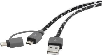 Renkforce #####USB-Kabel USB 2.0 #####USB-A Stecker, #####USB-Micro-B Stecker, #####Apple Lightning Stecker  20.00 cm ma