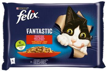 FELIX Fantastic cat Multipack králik&jahňa v želé kapsičky pre mačky 4x85g