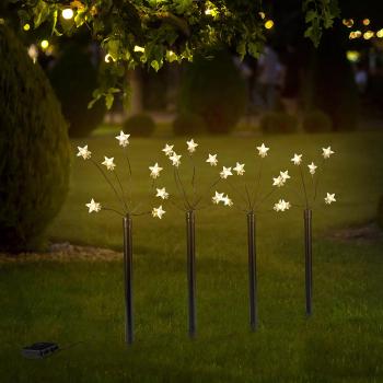 LED Záhradný zápich Hviezdičky, 4 ks