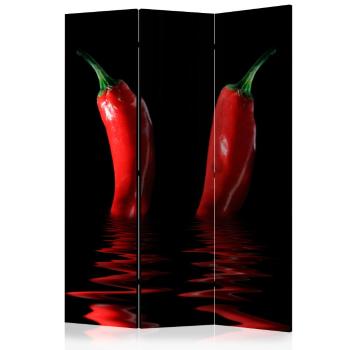 Paraván Chili pepper Dekorhome 135x172 cm (3-dielny)