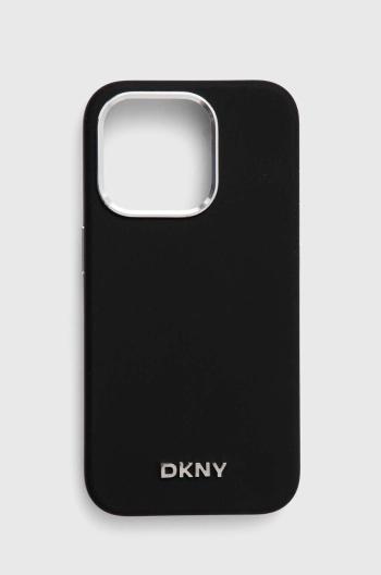 Puzdro na mobil Dkny iPhone 15 Pro 6.1" čierna farba, DKHMP15LSMCHLK,