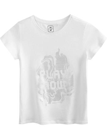 Dievčenské tričko 4F bielej vel. 128cm