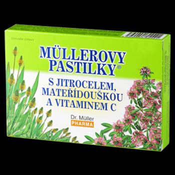 Müllerovy pastilky s skorocelom materinou dúškou a vitamínom C 24 pastiliek