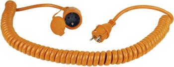 AS Schwabe 70415 napájací predlžovací kábel   oranžová, čierna 5.00 m špirálový kábel