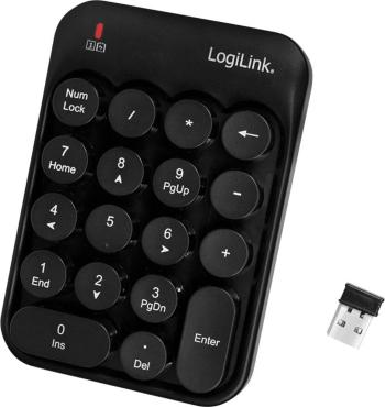 LogiLink ID0173 bezdrôtový číselná klávesnica  čierna