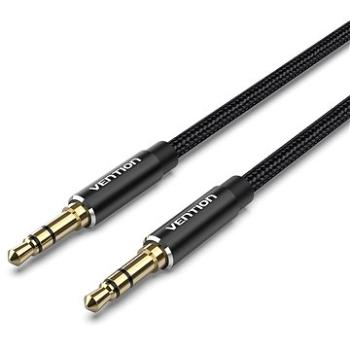 Vention Cotton Braided 3.5 mm Male to Male Audio Cable 2 m Black Aluminum Alloy Type (BAWBH)