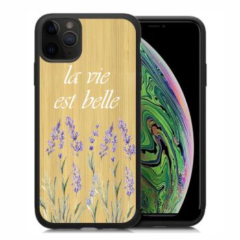 BAMBOO Drevený kryt Apple iPhone 11 Pro Max LAVENDER (075)