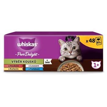 Whiskas Pure Delight kapsičky Výber kúskov v želé pre dospelé mačky 48× 85 g (5900951304880)