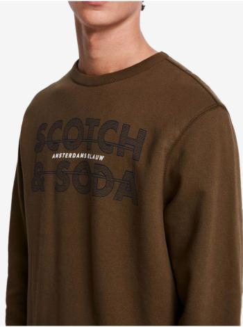 Scotch&Soda khaki pánska mikina Amsterdams Blauw