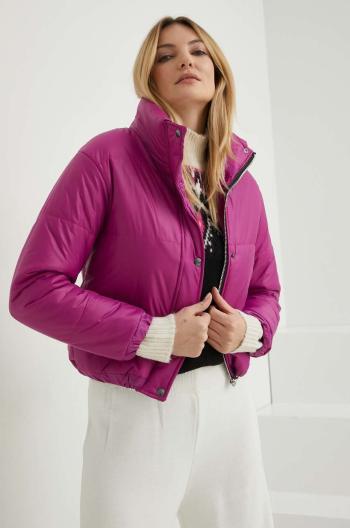 Bunda Answear Lab dámska, ružová farba, zimná, oversize