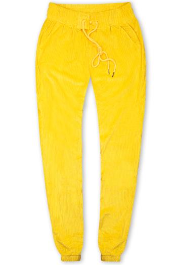 Žlté nohavice so šnurovaním v páse
