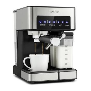 KLARSTEIN ARABICA COMFORT, ESPRESSO KAVOVAR, 1350W, 20 BAROV, 1,8L, DOTYKOVA OVLADACIA PLOCHA, NEREZ