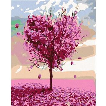 Maľovanie podľa čísel – Ružový srdcový strom (HRAmal00300nad)