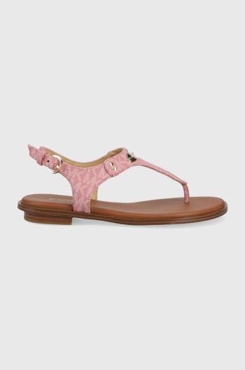 Sandále Michael Kors Mk Plate Thong dámske, ružová farba,