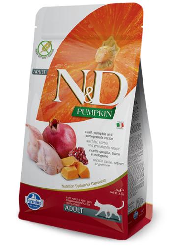 Farmina N&D cat PUMPKIN (GF) adult, neutered, quail & pomegranate granule pre mačky 1,5kg