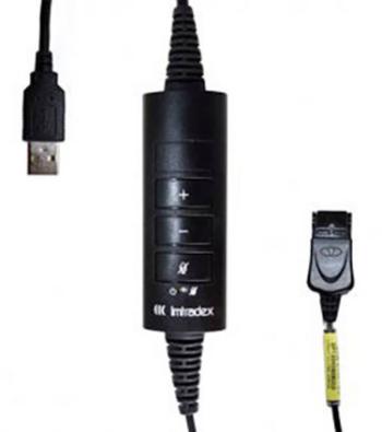 Imtradex AK-4 USB DEX-QD kábel k telefónnemu headsetu  čierna
