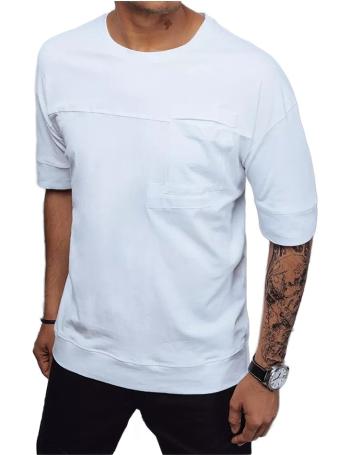 Biele pánske tričko s náprsným vreckom vel. XL