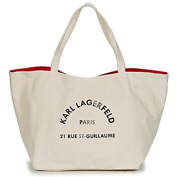 Karl Lagerfeld  Veľká nákupná taška/Nákupná taška RUE ST GUILLAUE CANVAS TOTE  Béžová