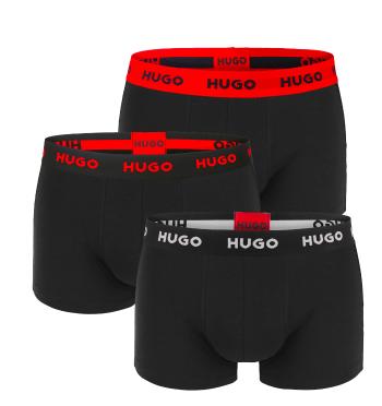 HUGO - boxerky 3PACK cotton stretch black with multicolor waist - limitovaná fashion edícia (HUGO BOSS)-XL (99-107 cm)