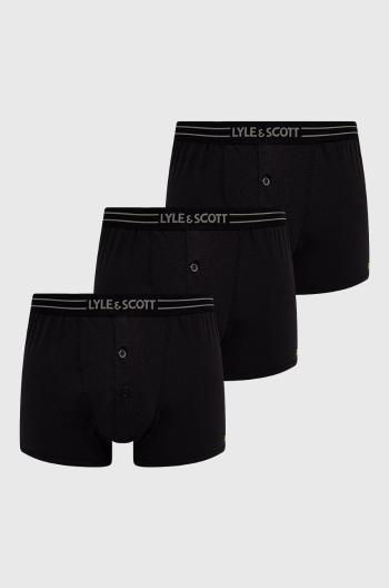 Boxerky Lyle & Scott (3-pack) čierna farba