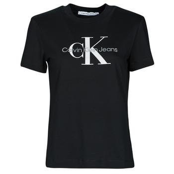 Calvin Klein Jeans  Tričká s krátkym rukávom CORE MONOGRAM REGULAR TEE  Čierna
