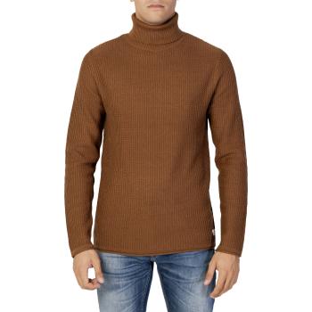 Jack & Jones  JPRBLUCARLOS KNIT ROLL NECK - 12199940  Vesty bez rukávov/Cardigany Hnedá