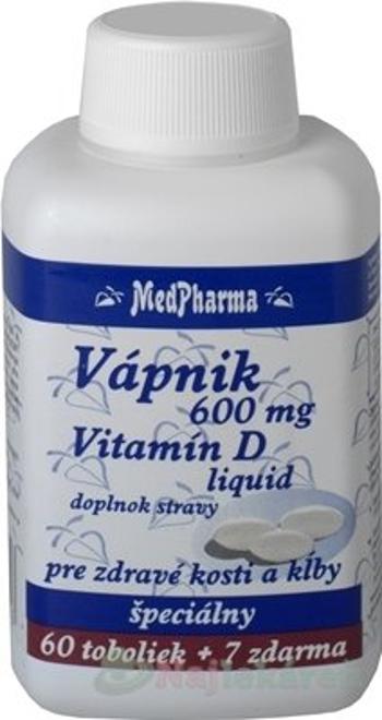 MedPharma VÁPNIK 600 mg + Vitamín D liq. 67cps