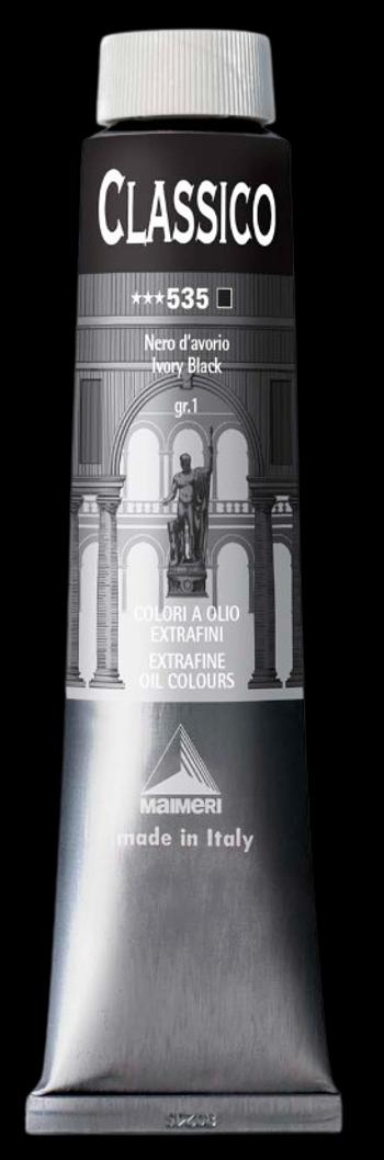 MAIMERI CLASSICO - Extra jemné olejové farby 535 - ivory black, 0,2 L