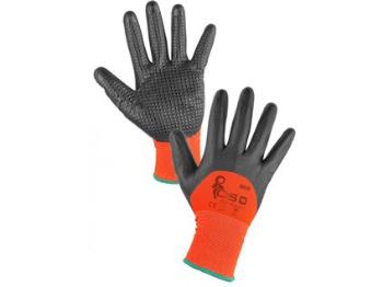 Povrstvené rukavice MISTI, oranžovo-šedá, veľ. XL/10