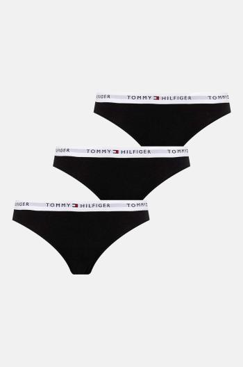 Tangá Tommy Hilfiger 3-pak čierna farba, UW0UW05530