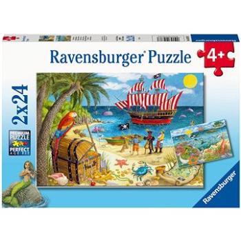 Ravensburger Puzzle 056767 Piráti a Morské Víly 2X24 Dielikov (4005556056767)