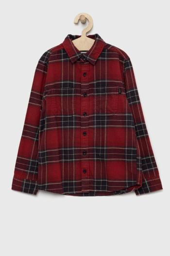Detská bavlnená košeľa Abercrombie & Fitch červená farba