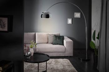 LuxD 16769 Dizajnová stojanová lampa Arch chróm  Stojanové svietidlo