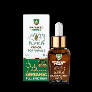 Swisscbdpower Organic Full Spectrum CBD olej 10% pre zvieratá 20 ml