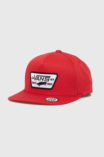 Detská baseballová čiapka Vans BY FULL PATCH SNAPBA True Red červená farba, s nášivkou