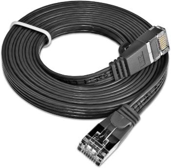 Slim Wirewin PKW-STP-SLIM-KAT6 0.25 SW RJ45 sieťové káble, prepojovacie káble CAT 6 U/FTP 25.00 cm čierna plochý 1 ks