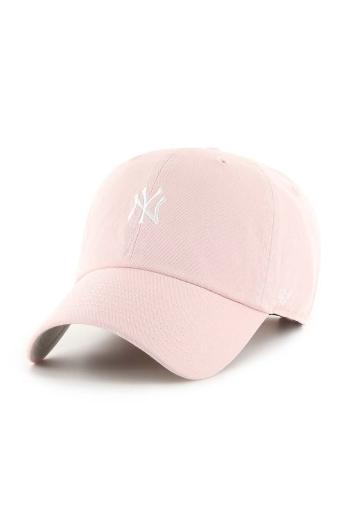 Šiltovka 47 brand MLB New York Yankees ružová farba, s nášivkou, B-BSRNR17GWS-PK