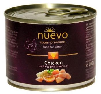 NUEVO cat Kitten Chicken konzervy pre mačiatka 6x200g