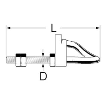 dörner + helmer 4814814 Bezpečnostný hojdací hák 160 mm Galvanizovaná oceľ  6 ks