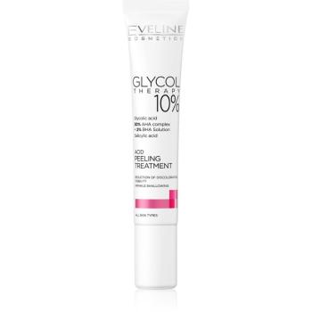 Eveline Cosmetics Glycol Therapy aktívny peeling pre jemnú a vyhladenú pleť s kyselinami 20 ml