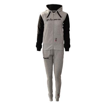 TUTA DONNA 103 CON CAPP. in FELPA GRIGIO CHIARO/NERO Tg. M