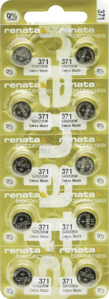 Renata 371.MP-E gombíková batéria  371 oxid striebra 40 mAh 1.55 V 10 ks