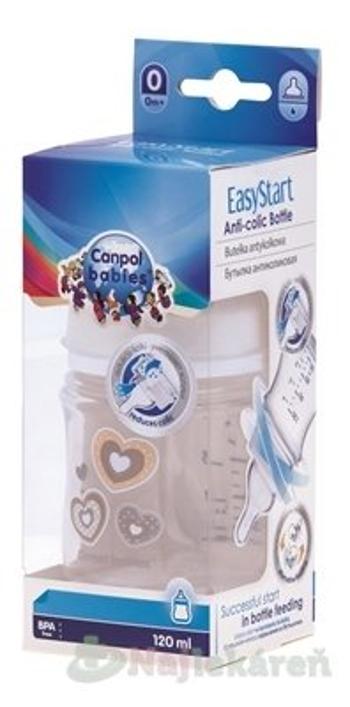 Canpol babies Fľaša sa širokým hrdlom Newborn baby 120ml béžová