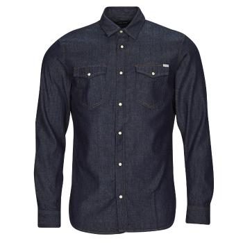 Jack & Jones  JJESHERIDAN SHIRT L/S  Košele s dlhým rukávom Modrá