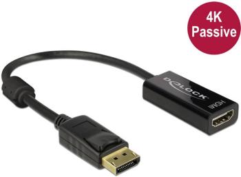 Delock DisplayPort / HDMI káblový adaptér #####DisplayPort Stecker, #####HDMI-A Buchse 0.20 m čierna 62609 pozlátené kon