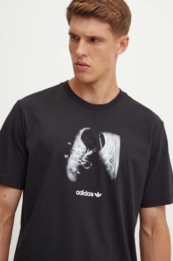 Bavlnené tričko adidas Originals pánske, čierna farba, s potlačou, IY3431