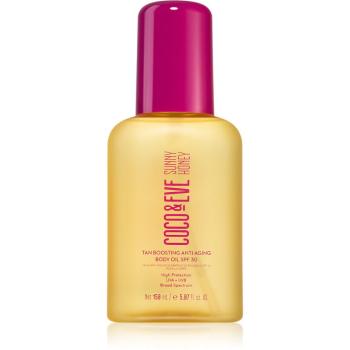 Coco & Eve Sunny Honey Tan Boosting Anti-Aging Body Oil SPF 30 ochranný olej urýchľujúci opálenie proti starnutiu pokožky SPF 30 150 ml